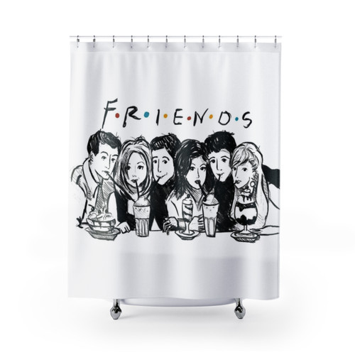 Friends Crew Themed Shower Curtain