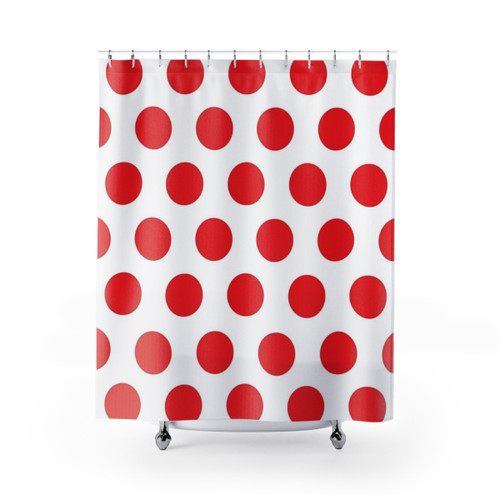 Polka Dot Shower Curtains for Cycling Enthusiasts