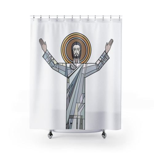 Touchdown Jesus Shower Curtains