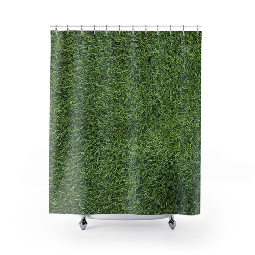 Astroturf Shower Curtains with Lush Green Turf Grass Texture