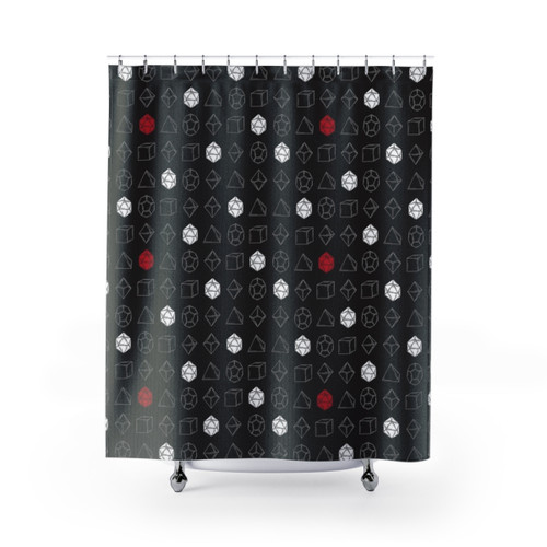 Dungeons & Dragons D20 Pattern Shower Curtains