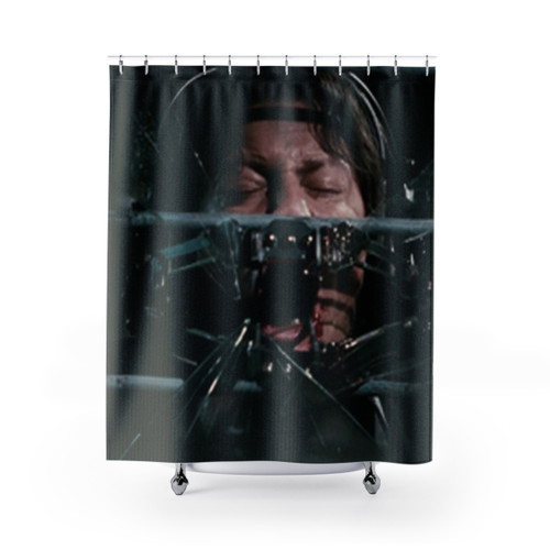 Saw Movie Themed Shower Curtain