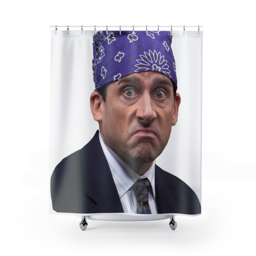 Humorous Prison Mike themed full color shower curtain
