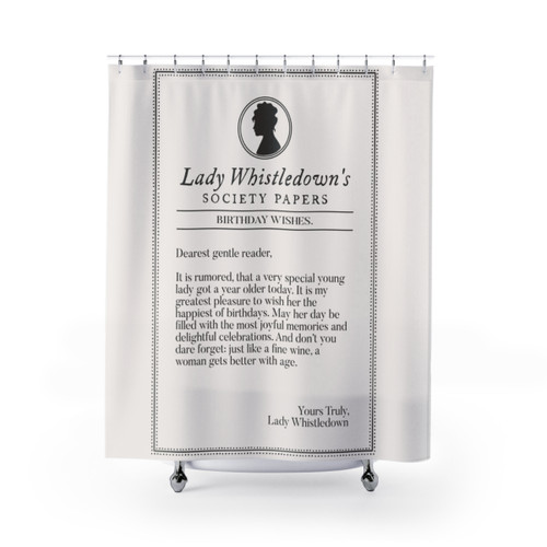 Bridgerton Lady Whistledown Shower Curtains
