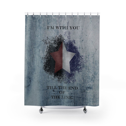 Captain America Shower Curtains - I'm With You Till The End of The Line