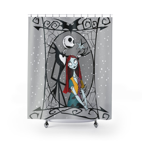 Jack Skellington and Sally The Nightmare Before Christmas Shower Curtains