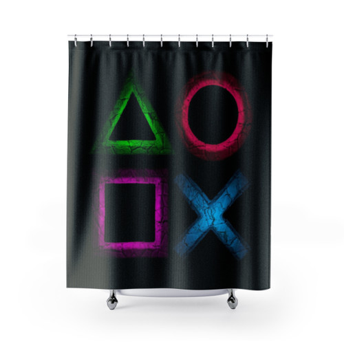 Buttons Shower Curtains for Bathroom Decor