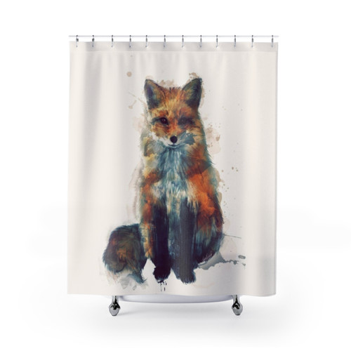Watercolor Fox Shower Curtain