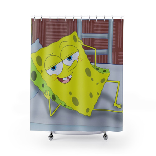Spongebob Themed Shower Curtain for Bathroom Decor