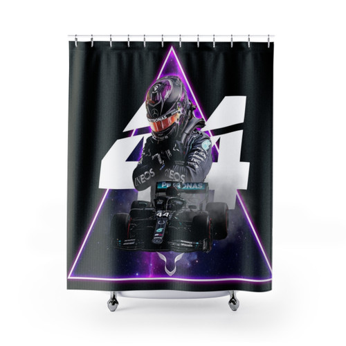 Mercedes F1 Champion Lewis Hamilton Shower Curtains