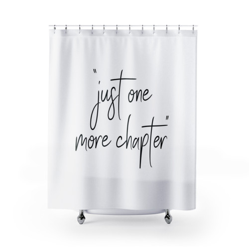 Bookworm Shower Curtains featuring one more chapter design