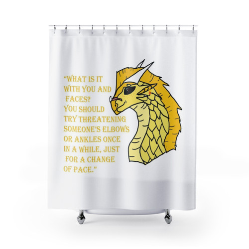Qibli Quote Shower Curtains - Wings of Fire Inspired Design