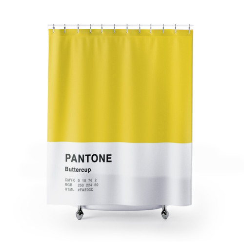 Buttercup Yellow Pantone Shower Curtains