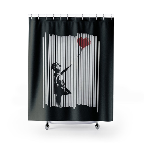 Banksy Shredded Balloon Girl Shower Curtains