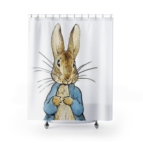 Whimsical Peter Rabbit Shower Curtain by Beatrix Potter