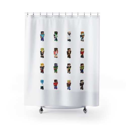 Hermitcraft Minecraft Gaming Shower Curtain