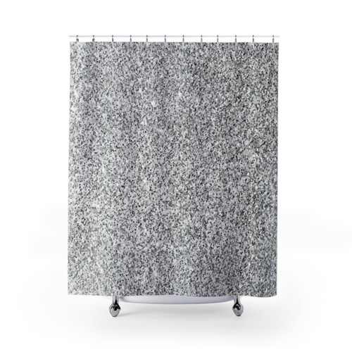 Elegant gray, black and white shower curtain