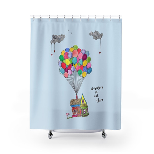 Up Adventure Travel Shower Curtains
