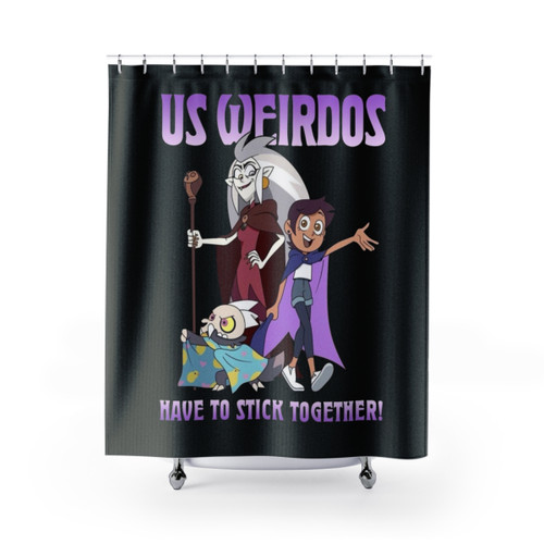 The Owl House Shower Curtains featuring US Weirdos Stick Together design
