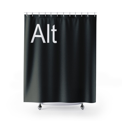 Black alt shower curtains for bathroom