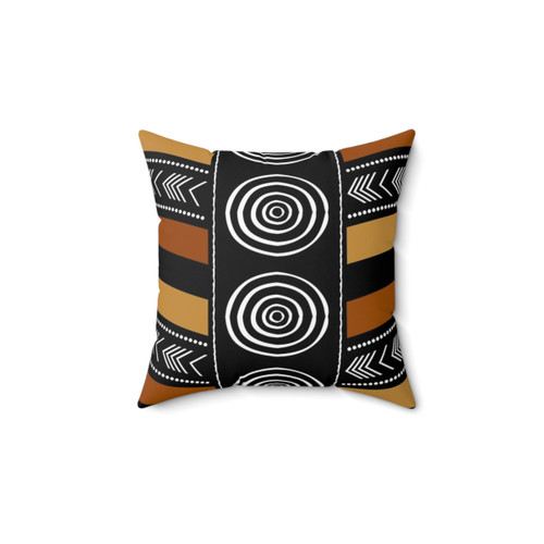 African Mud Cloth Artistry Decorative Throw Pillow