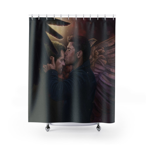 Supernatural Destiel Themed Shower Curtain