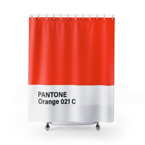 Pantone Orange 021 C Shower Curtains