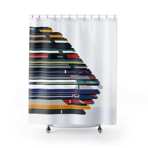 Intercity 125 Outline Shower Curtain