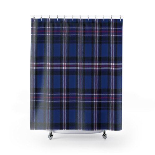 Gers Tartan Shower Curtains featuring the Rangers football club logo and Scottish tartan design
