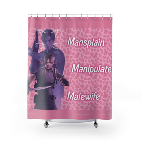 Resident Evil Leon (Cow) PINK Shower Curtains