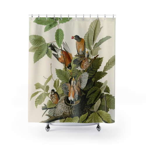 American Robin Birds of America Shower Curtain
