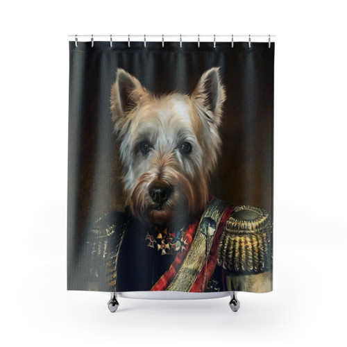 West Highland Terrier Portrait Shower Curtain