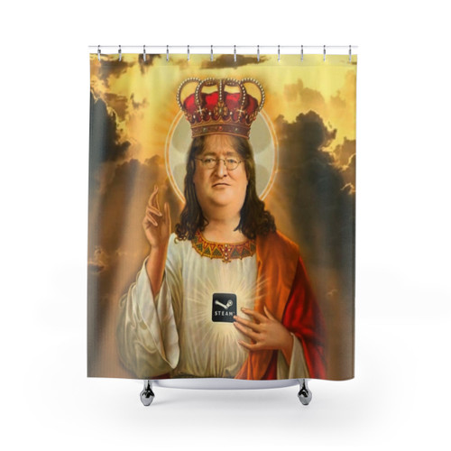 Gaben Shower Curtains - Valve and Half-Life 2 Inspired Design