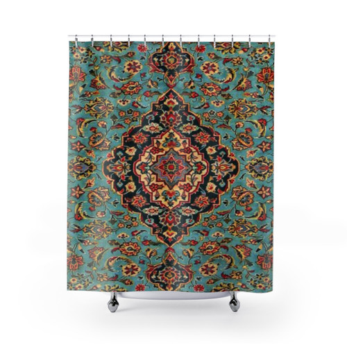 Boho Geometric Pattern Shower Curtain