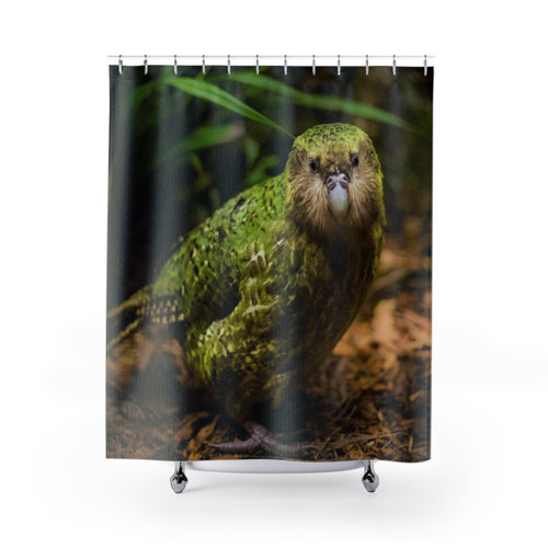 Kakapo Endangered Parrot Shower Curtains