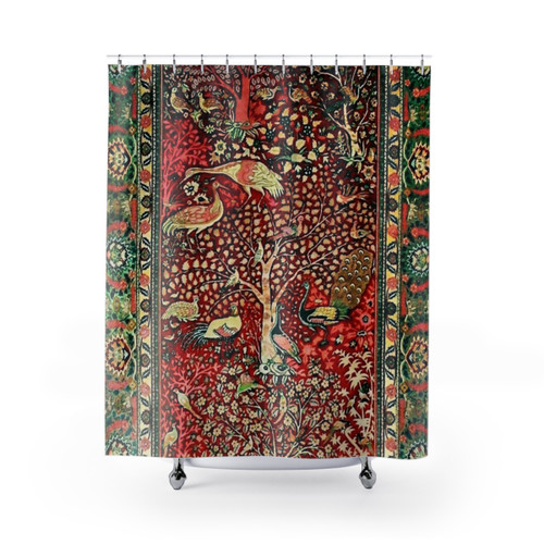 Antique Persian Rug Shower Curtain