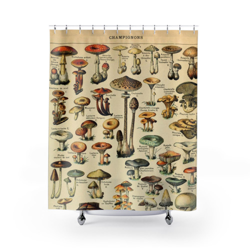 Trippy mushroom shower curtain
