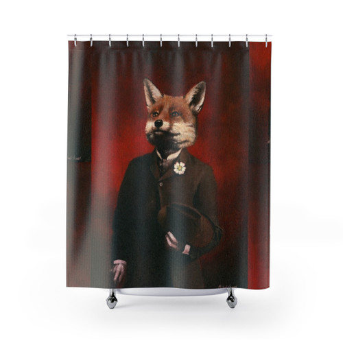Edwardian Mr Fox in Suit Shower Curtain