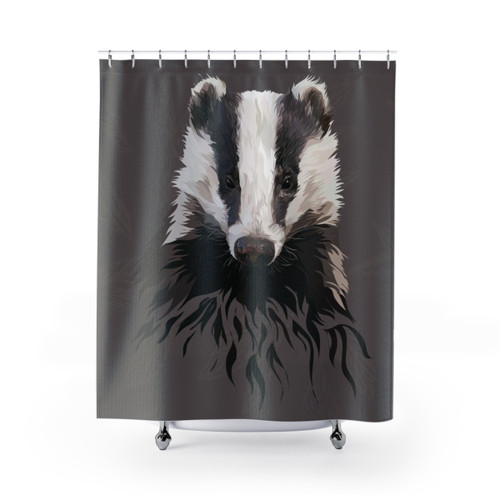 Badger Shower Curtains from the Woodland Series