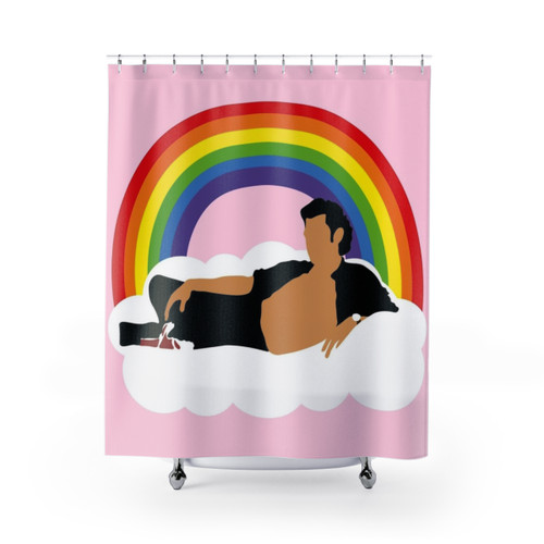 Jeff Goldblum Rainbow Cloud Shower Curtain
