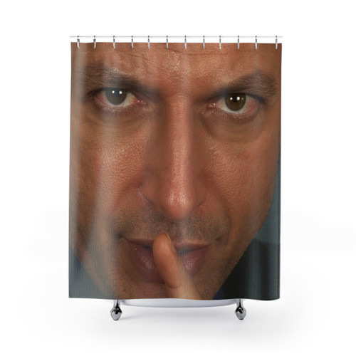Jeff Goldblum Shush Face Throw Shower Curtains