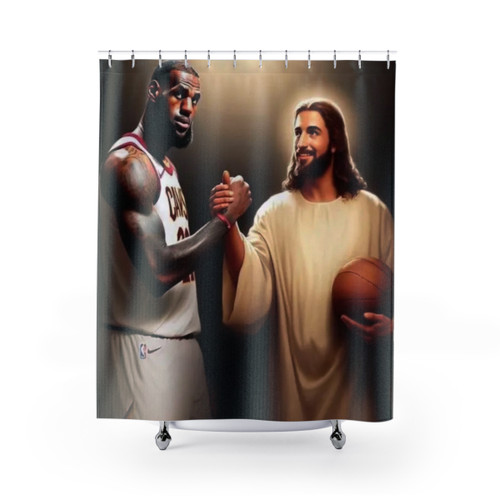 Lebron James Christian Shower Curtain