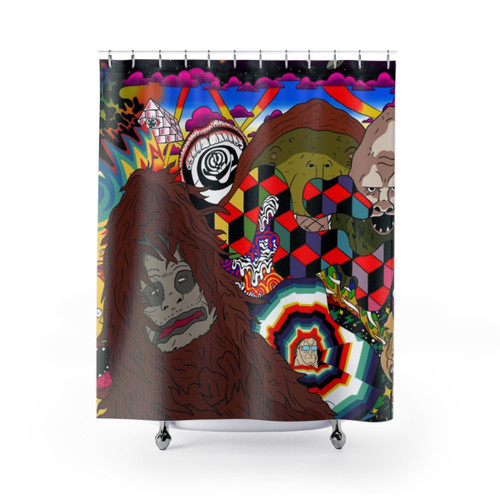 The Big Lez Show Trippy Shower Curtains