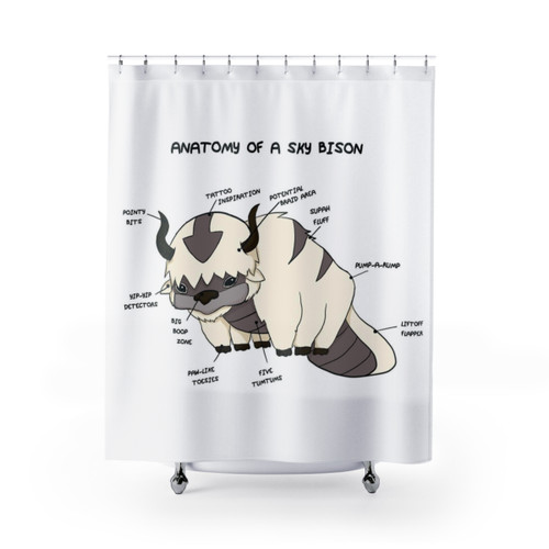Anatomy of a Sky Bison Shower Curtain for Avatar Fans