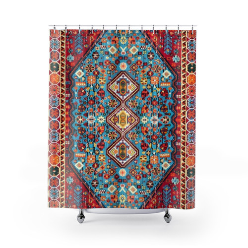 Vibrant Moroccan-Inspired Shower Curtains