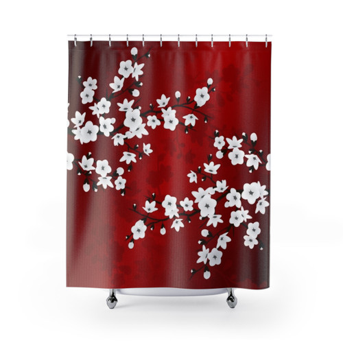 Cherry Blossom Floral Shower Curtain