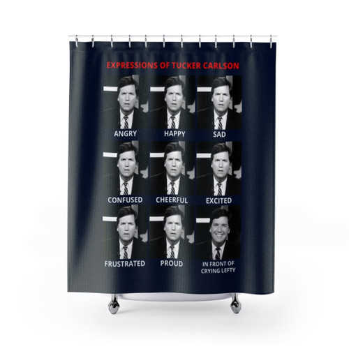 Tucker Carlson Expressions Shower Curtain