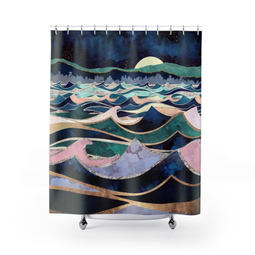 Moonlit Ocean Shower Curtains