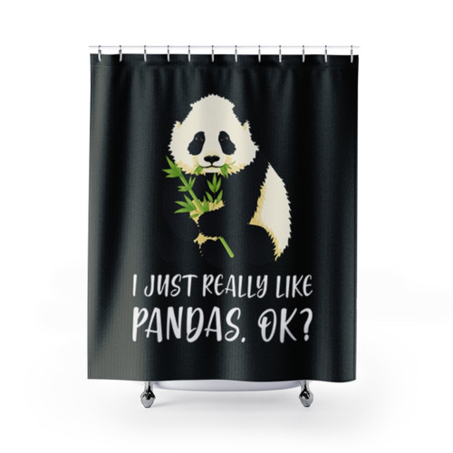 Panda Lover Shower Curtains for Bathroom Decor