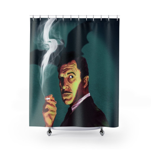 Spooky Vincent Price Themed Shower Curtain